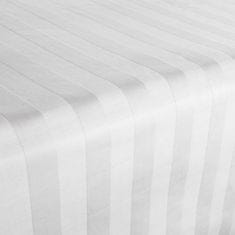 Darymex Bambusovo-bavlněné saténové prostěradlo STRIPE WHITE 160x240 Darymex jednobarevné bílé