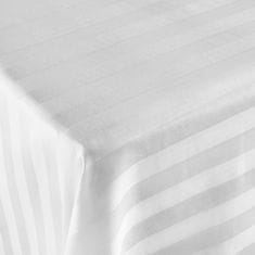 Darymex Bambusovo-bavlněné saténové prostěradlo STRIPE WHITE 160x240 Darymex jednobarevné bílé