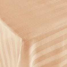 Darymex Bambusovo-bavlněné saténové prostěradlo STRIPE BEIGE 160x240 Darymex jednobarevné béžové