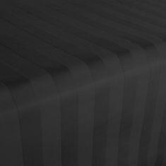 Darymex Bambusovo-bavlněné saténové prostěradlo STRIPE BLACK 220x260 Darymex jednobarevné černé