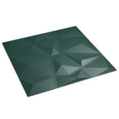 Vidaxl Nástěnné panely 24 ks zelené 50 x 50 cm XPS 6 m² diamant