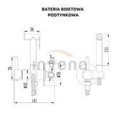Invena Podomítková bidetová baterie, chrom (BP-00-B01-L)