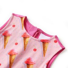 Vidaxl Dětské šaty růžové 92