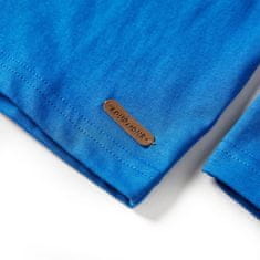 Vidaxl Dětské tričko s dlouhým rukávem Skot kobaltově modré 92