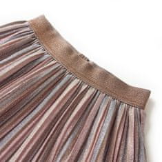 Vidaxl Dětská plisovaná sukně se třpytkami hnědá a růžová 116