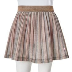 Vidaxl Dětská plisovaná sukně se třpytkami hnědá a růžová 92