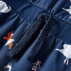 Vidaxl Dětské šaty s dlouhým rukávem námořnicky modré 116