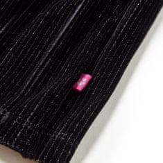 Vidaxl Dětská plisovaná sukně s lurexem černá 140