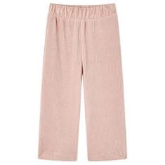 shumee Dětské manšestrové kalhoty světle růžové 104