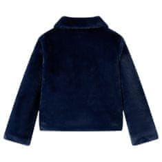 shumee Dětský kabát umělá kožešina námořnicky modrý 116