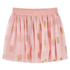 Vidaxl Dětská sukně s tylem a výšivkou nanuku světle růžová 92