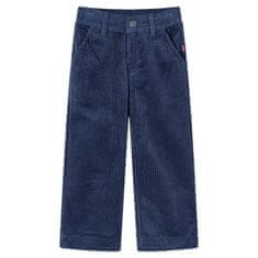 Greatstore Dětské manšestrové kalhoty námořnicky modré 140