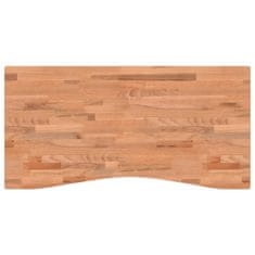 Vidaxl Deska psacího stolu 110 x (50–55) x 1,5 cm masivní bukové dřevo