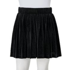Vidaxl Dětská plisovaná sukně s lurexem černá 116