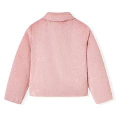 shumee Dětský kabát umělá kožešina růžový 116