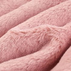 shumee Dětský kabát umělá kožešina růžový 116