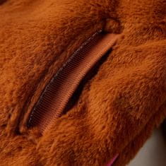 Greatstore Dětská bunda s kapucí umělá kožešina koňaková 104