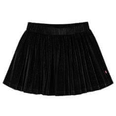 Vidaxl Dětská plisovaná sukně s lurexem černá 104