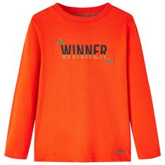 Greatstore Dětské tričko s dlouhým rukávem Winner jasně oranžové 128
