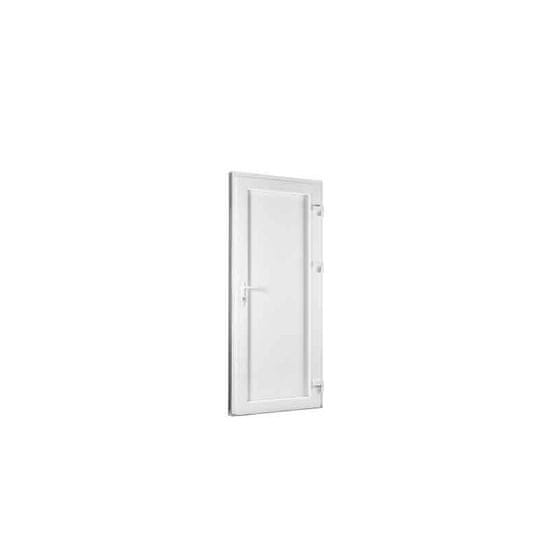 TROCAL Plastové dveře | 90x205 cm (900x2050 mm) | bílé | plné | pravé