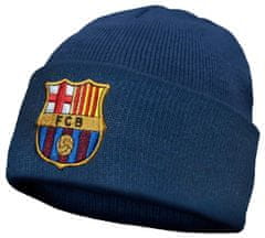 FotbalFans Zimní čepice FC Barcelona, tmavě modrá