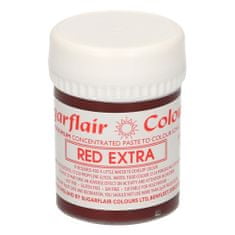 Sugarflair Colours gelová barva EXTRA RED - extra červená 42g