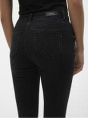 Vero Moda Dámské džíny VMFLASH Skinny Fit 10298722 Black Denim (Velikost S/32)