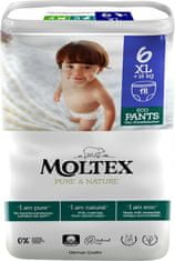 MOLTEX Natahovací plenkové kalhotky Moltex Pure & Nature XL +14 kg (18 ks)