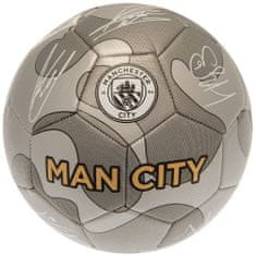 FotbalFans Fotbalový míč Manchester City FC, šedý, vel. 5