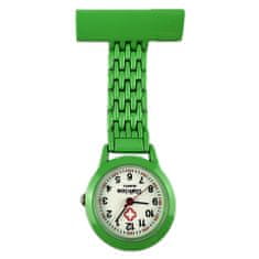 Daklos Kovové připínací kapesní hodinky nejen pro zdravotní sestru - zelené