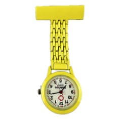 Daklos Kovové připínací kapesní hodinky nejen pro zdravotní sestru - žluté