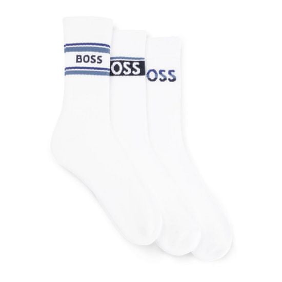BOSS 3PACK ponožky bílé (50502027 100)