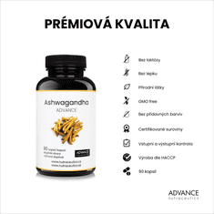 Advance nutraceutics ADVANCE Ashwagandha 60 kapslí - silný extrakt z kořene 10:1