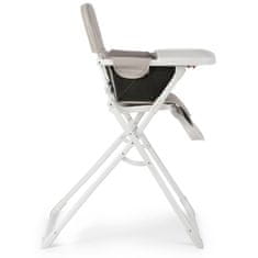 Ricokids Skládací dětská jídelní židle | bílo-šedá