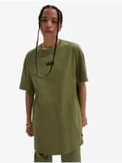 Vans Khaki dámské krátké šaty VANS Center Vee Tee XS