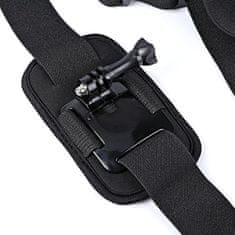 MG Shoulder Strap ramenní popruh s držákem na sportovní kamery, černý