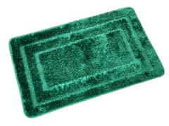 Euromat Koupelnová předložka ALOR 50x80 Euromat nadýchaná lahvově zelená