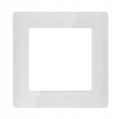 TopElektronik Bílý Jednoduchý skleněný rámeček pro zásuvky Vypínače a ovladače PSMART, Rámeček 1-kanálový bílý PSMART series