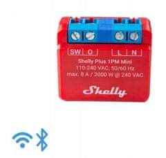 Shelly Řídicí jednotka MINI Plus 1PM s měřením proudu 8A - WiFi + Bluetooth