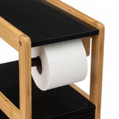 Northix Držák toaletního papíru Skříňka - S úložným prostorem - Černá 