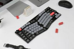 Keychron K15 Pro Alice Layout QMK/VIA Bezdrátová Mechanická Klávesnice, RGB, Gateron Hot-Swap Red K15P-H1