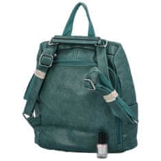 Paolo Bags Módní dámský koženkový kabelko/batoh Litea, modrozelená