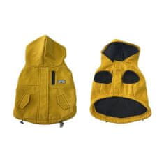 Duvo+ stylová bunda s kapucí pro psy L 60cm žlutá