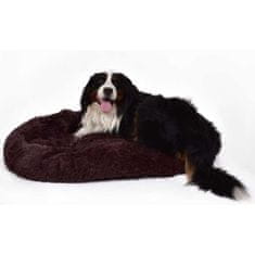 BB-Shop Pohodlný plyšový pelíšek pro psy 80 cm hnědý