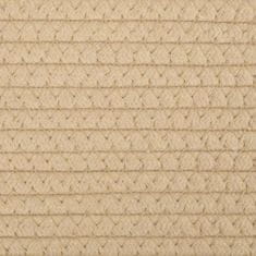 Vidaxl Koš na prádlo béžový a bílý Ø 60 x 36 cm bavlna