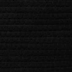 Vidaxl Úložný koš s víkem bílý a černý Ø 40 x 35 cm bavlna