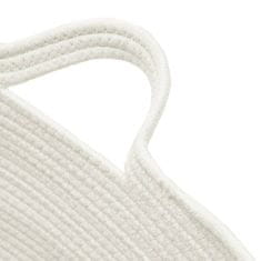 Vidaxl Koš na prádlo béžový a bílý Ø 60 x 36 cm bavlna