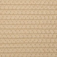 Greatstore Úložný koš béžový a bílý Ø 38 x 46 cm bavlna