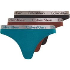 Calvin Klein 3 PACK - dámská tanga QD3560E-IIL (Velikost XS)