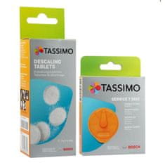 Bosch Tassimo TCZ6004 odvápňovací tablety pro kávovar 4 tab. + Bosch Tassimo servisní T-disc (oranžový)